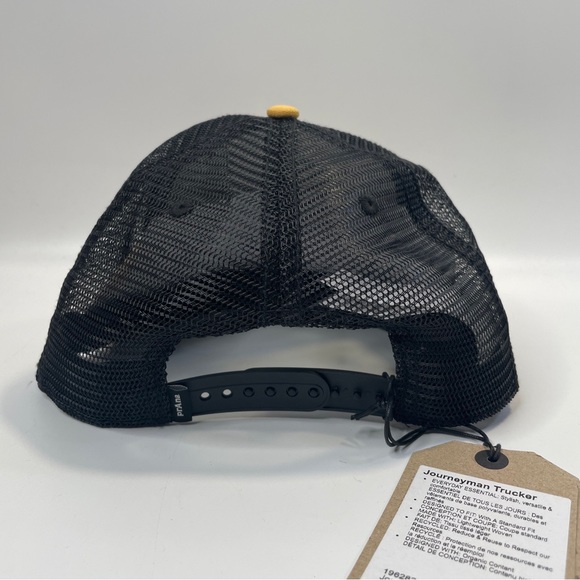 Prana Van Life Journeyman Snapback Mesh Trucker Hat Yellow Black Heather NWT - Picture 3 of 5